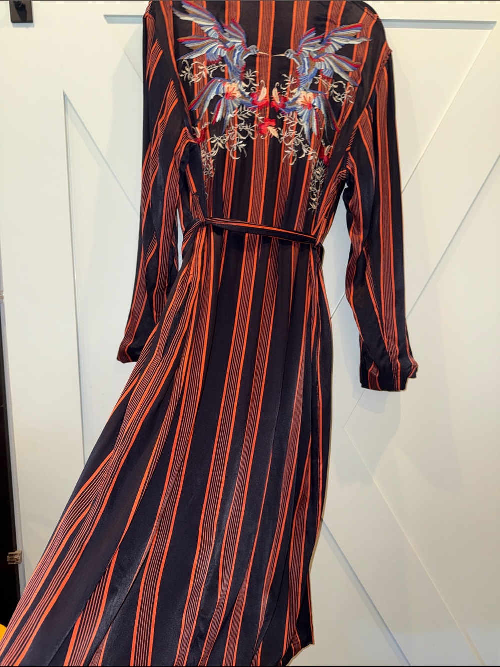 Free People Atrium Striped Embroidered Hummingbird Duster - Picture 12 of 12